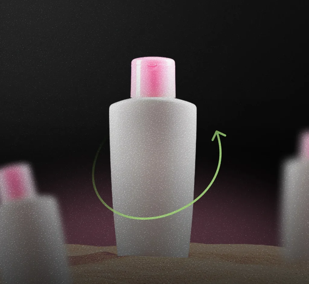 Produto protetor solar com fundo rosa transparente